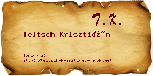 Teltsch Krisztián névjegykártya
